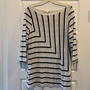 Cyrus Scoop Neck Striped Top